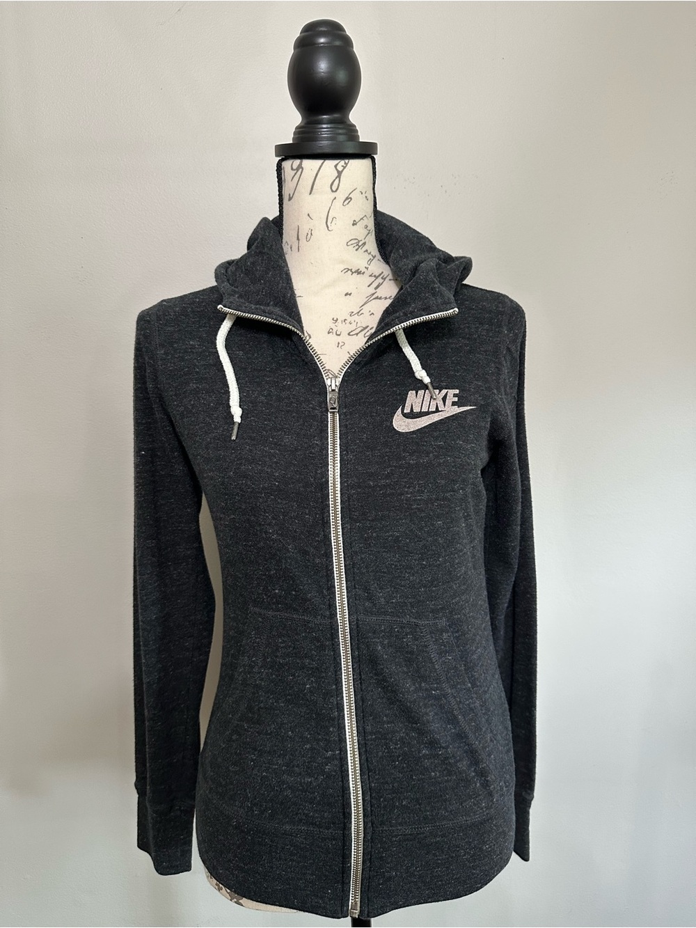 Nike Sportswear Gym Vintage Full-Zip Hoodie size Small - Picture 2 of 11